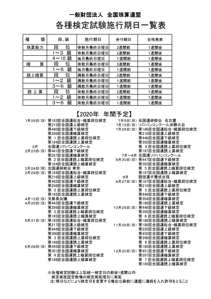 2020年検定試験施工期日一覧表_page-0001